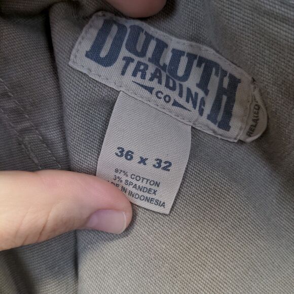 Duluth Trading Co. Men's Flex Fire Hose Cargo Pants Tan Size 36x32 Flat Front - Picture 11 of 15